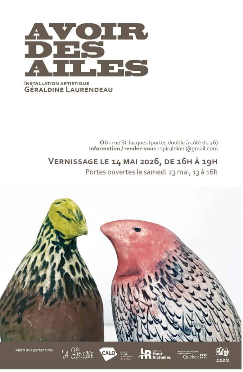 Affiche vernissage Avoir des ailes