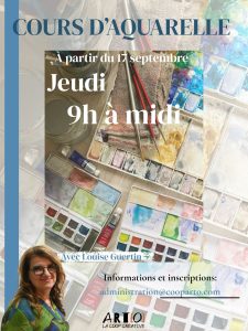 Affiche atelier d'aquarelle arto