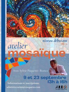 Affiche atelier mosaique arto