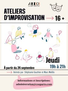 Affiche ateliers d'improvisation arto