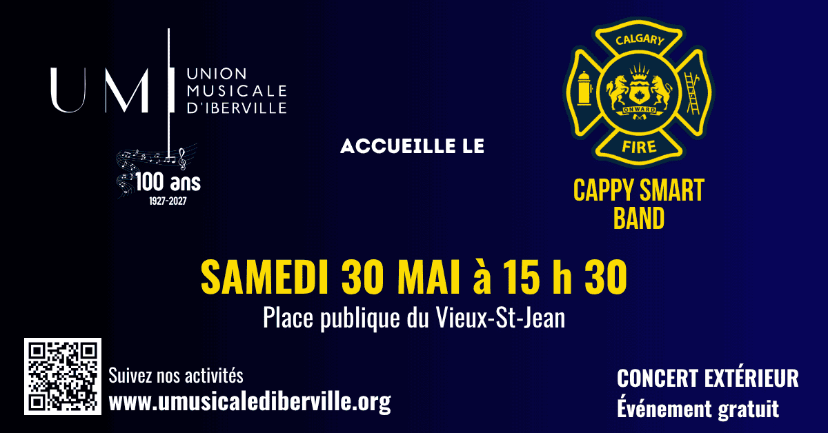 L&rsquo;Union Musicale accueille le Cappy Smart Band de Calgary